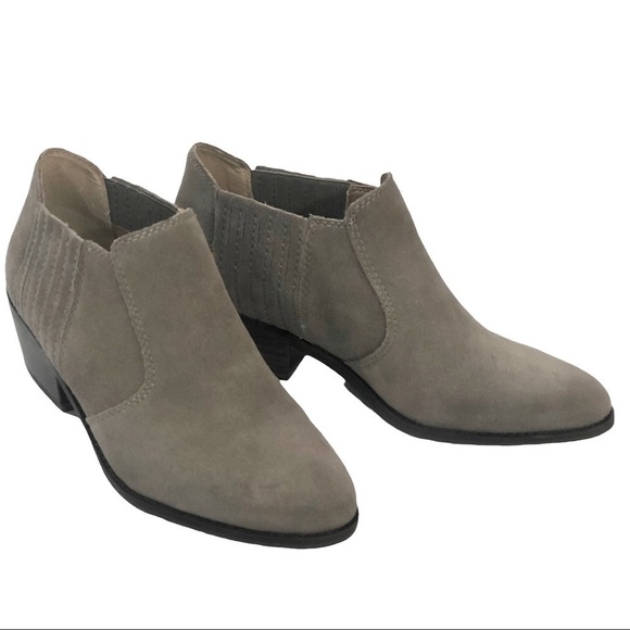 Lucky Brand Taupe Leather Folley Ankle Booties size 9M - Picture 1 of 11